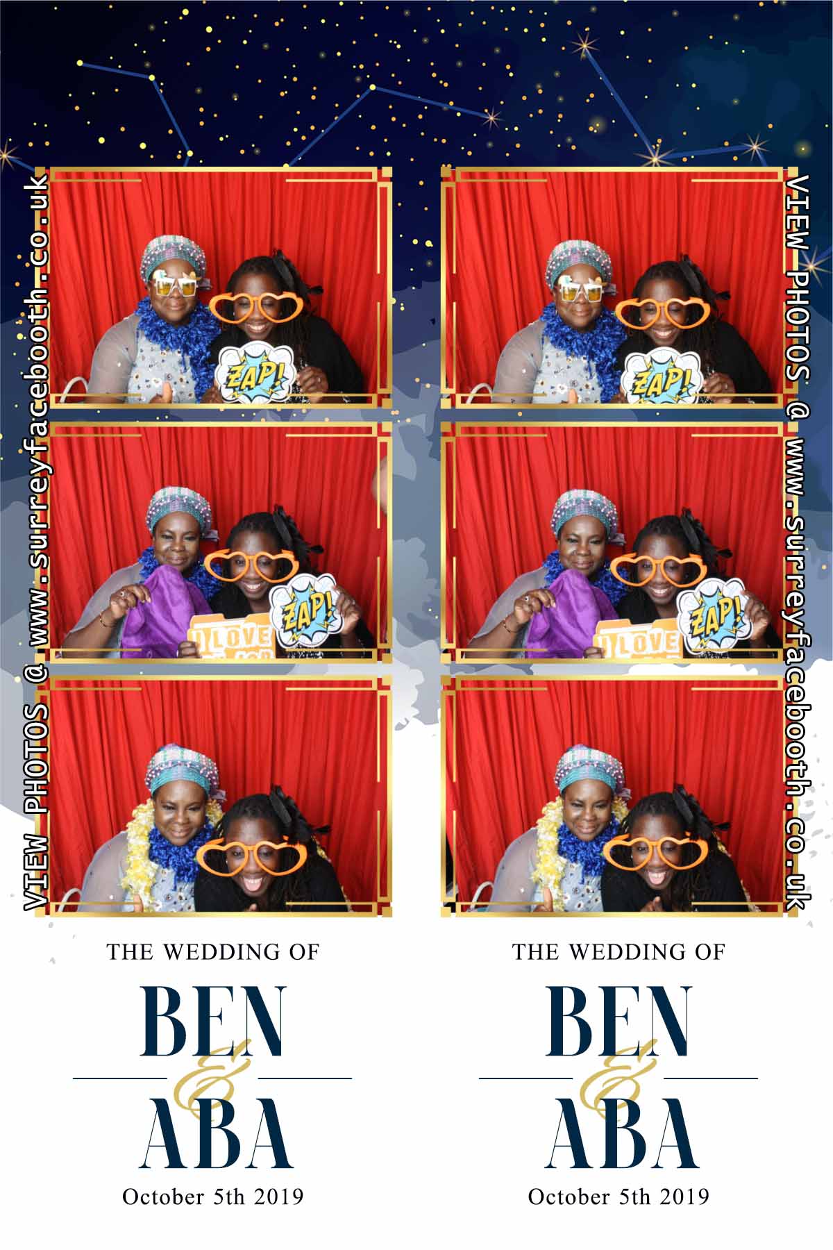 Aba & Ben's Wedding  | View more photos from the event at galleries.surreyfacebooth.co.uk/u/Surrey-FaceBooth/Aba-Bens-Wedding